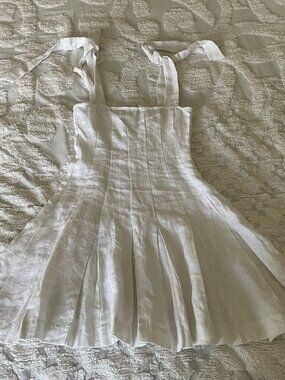 White Mini Sundress with Tie Straps